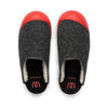 mahabis curve mule in larvik dark grey x sahara red