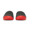 mahabis curve mule in larvik dark grey x sahara red